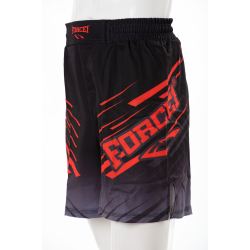 ММА шорти FORCE 1 черно/червено F-1314