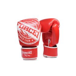 Боксови ръкавици - FORCE 1 ЧЕРВЕНИ С КРЪГЛА ЕМБЛЕМА F-982