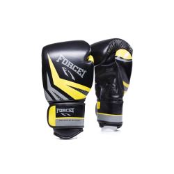 Боксови ръкавици - FORCE 1 черно/жълто/сиво F-983