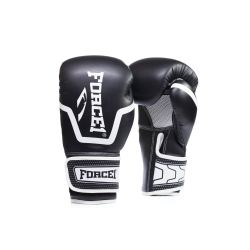 Боксови ръкавици FORCE 1 черни с бяло - F-994