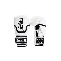 Боксови ръкавици FORCE 1 бели с черно - F-994