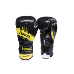 Боксови ръкавици - FORCE 1 черно/жълто - F-995-B