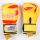 Боксови ръкавици от естествена кожа FORCE 1 жълто/червено - F-1024