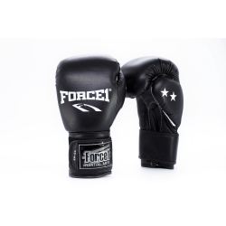 Боксови ръкавици FORCE 1 черни с бял палец F-1001
