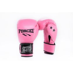 Боксови ръкавици FORCE 1 розови с бял палец F-1001