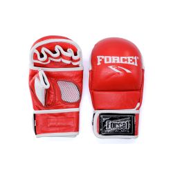 MMA/ГРАПЛИНГ ТРЕНИРОВЪЧНИ РЪКАВИЦИ ОТ ЕСТЕСТВЕНА КОЖА FORCE 1 ЧЕРВЕНИ F-1034