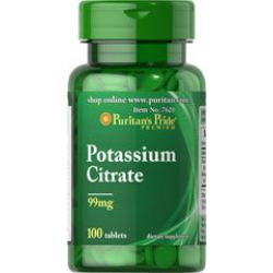Puritan's Pride Калиев цитрат 99mg, 100 таблетки