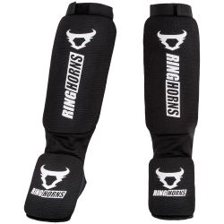 ПРОТЕКТОРИ ЗА КРАКА - RINGHORNS CHARGER KONTACT SHINGUARDS - BLACK​ / COTTON​