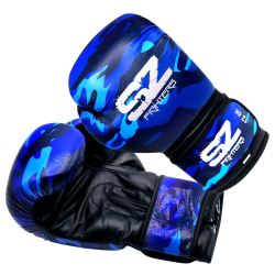SZ FIGHTERS -CAMO BLUE- БОКСОВИ РЪКАВИЦИ ЕСТЕСТВЕНА КОЖА