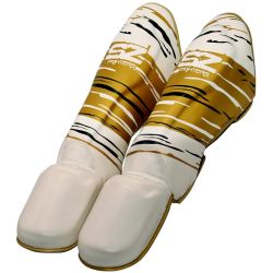 SZ FIGHTERS - ПРОТЕКТОРИ ЗА КИК БОКС И МУАЙ ТАЙ- MADNESS - GOLD/WHITE/BLACK