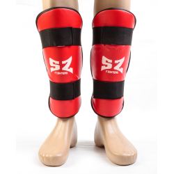 ПРОТЕКТОРИ ЗА КРАКА ЗА КАРАТЕ - КОЖА - БЕЗ ПРОТЕКЦИЯ НА ХОДИЛОТО - SZ FIGHTERS