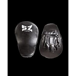 ИЗВИТИ БОКСОВИ ЛАПИ (ИЗКУСТВЕНА КОЖА) - ЧЕРНИ - SZ FIGHTERS