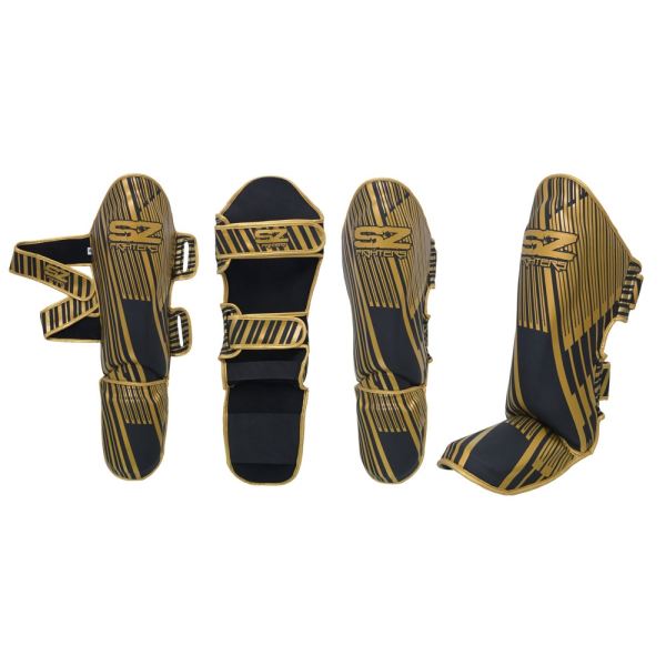 ПРОТЕКТОРИ ЗА КИК БОКС И МУАЙ ТАЙ - PLASMA 2.0 BLACK/GOLD