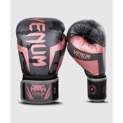 БОКСОВИ РЪКАВИЦИ - VENUM ELITE BOXING GLOVES - BLACK/PINK GOLD​