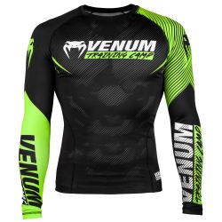 РАШГАРД - VENUM TRAINING CAMP 2.0 RASHGUARD - LONG SLEEVES - BLACK/NEO YELLOW​