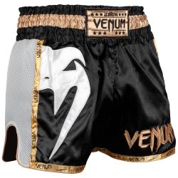 МУАЙ ТАЙ ШОРТИ - VENUM GIANT MUAY THAI SHORTS - BLACK/WHITE/GOLD​