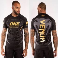 Тениска - VENUM X ONE FC DRY TECH T-SHIRT - BLACK/GOLD