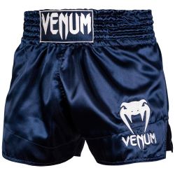 Муай тай шорти - VENUM MUAY THAI SHORTS CLASSIC - NAVY BLUE/WHITE​