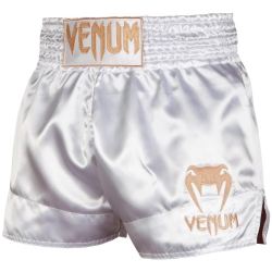 Муай тай шорти - VENUM MUAY THAI SHORTS CLASSIC - WHITE/GOLD