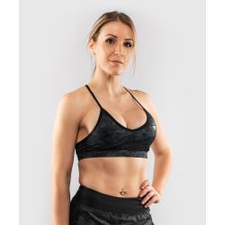 Дамско спортно бюстие - VENUM DEFENDER BRAS - FOR WOMEN - BLACK/BLACK