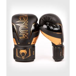 БОКСОВИ РЪКАВИЦИ - VENUM ELITE BOXING GLOVES - BLACK/BRONZE