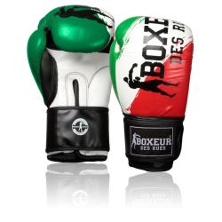 Боксови ръкавици от естествена кожа Boxeur Des Rues Italian Flag BDR-509