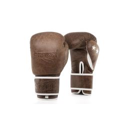 Боксови ръкавици от естествена кожа FORCE 1 кафяви F-3201