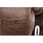 Боксови ръкавици от естествена кожа FORCE 1 кафяви F-3201