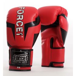 Боксови ръкавици FORCE 1 червени с черна шарка F-900 