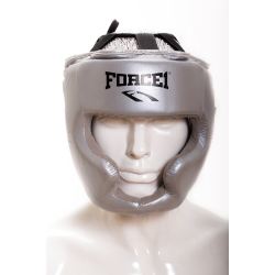 Протектор за глава / Каска от естествена кожа FORCE 1 сребрист F-1038-B