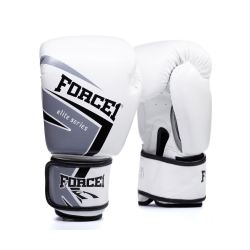Боксови ръкавици от естествена кожа FORCE 1 Elite Series бели F-980