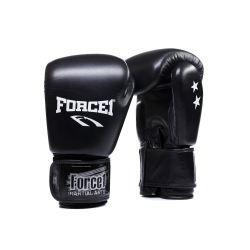 Боксови ръкавици от естествена кожа FORCE 1 Elite Series черни F-980