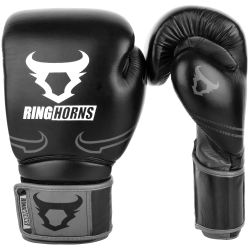 Боксови Ръкавици - Ringhorns Destroyer Boxing Gloves - Leather - Black / Red​