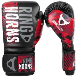 Боксови Ръкавици - Ringhorns Charger Camo Boxing Gloves - BLACK/RED