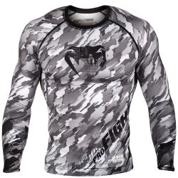 Venum Tecmo Rashguard Long Sleeves - Black/Grey​