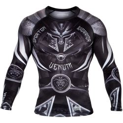 VENUM GLADIATOR 3.0 RASHGUARD - BLACK/WHITE - LONG SLEEVES​