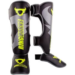 Протектори за крака - Ringhorns Charger Shinguards Insteps - Black/Neo Yellow​