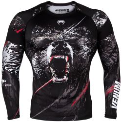 Venum Grizzli Rashguard - Long Sleeves - Black/White​