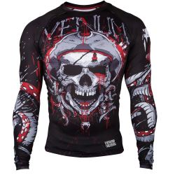 Venum Pirate 3.0 Rashguard - Black/Red - Long Sleeves​