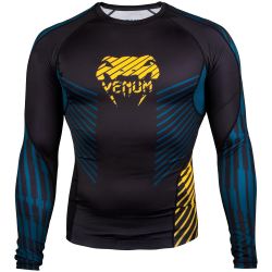 Venum Plasma Rashguard - Long Sleeves - Black/Yellow​