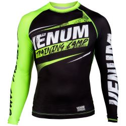 Компресираща блуза - Venum Training Camp Compression T-shirt - Black/Neo Yellow​