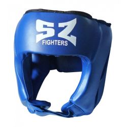 Протектор за глава / Каска SZ Fighters - естествена кожа - синя
