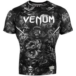 Рашгард VENUM ART RASHGUARD - SHORT SLEEVES - BLACK/WHITE