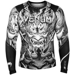 Рашгард - VENUM DEVIL RASHGUARD - LONG SLEEVES - WHITE/BLACK