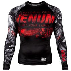 РАШГАРД - VENUM KOI 2.0 RASHGUARD - LONG SLEEVES - BLACK/WHITE